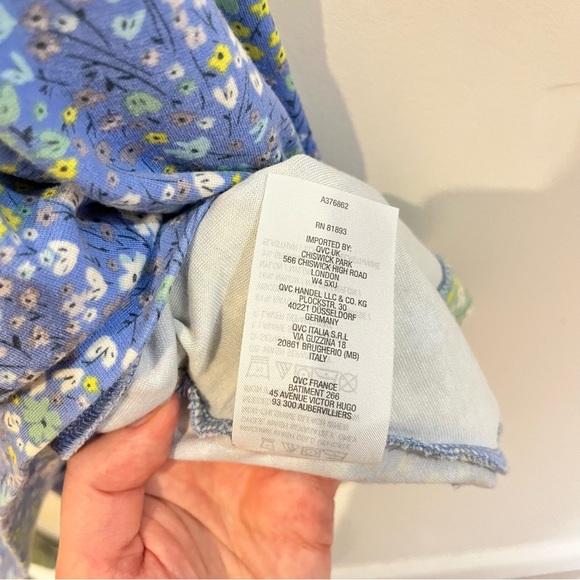 Isaac Mizrahi live blue and Green Flowers dress - Picture 8 of 8